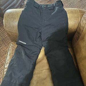 Kid’s Spyder ski, snow pants, size 6, black